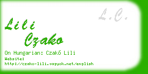 lili czako business card